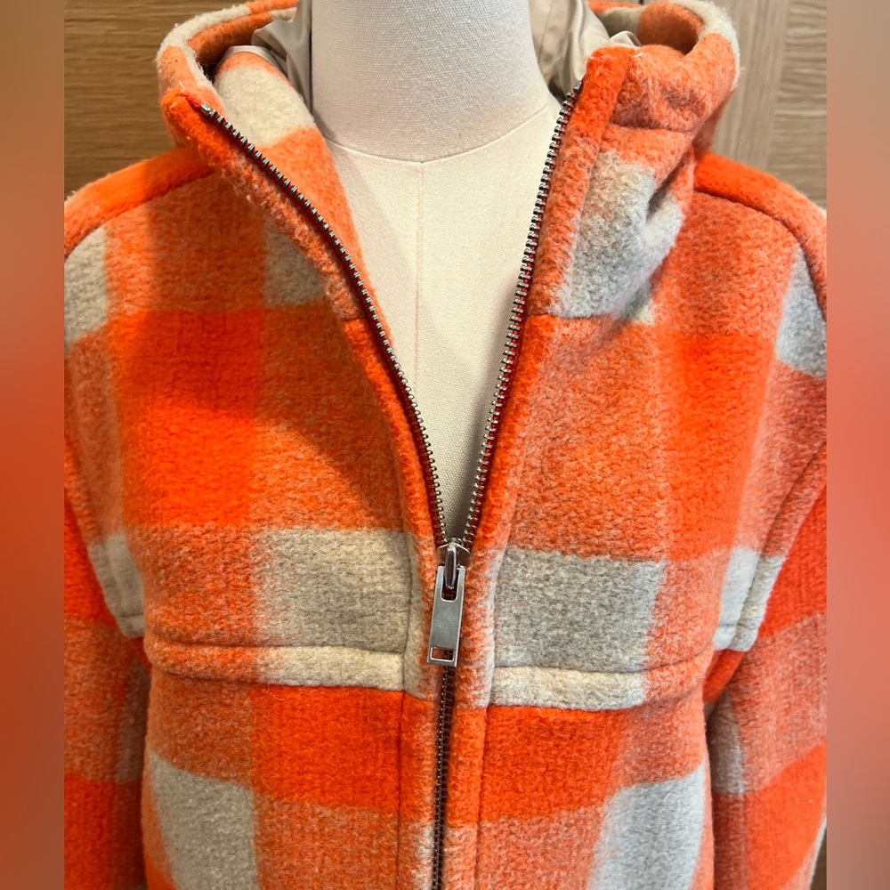 Isabel Marant | Kurt Gingham Check Hooded Jacket | Orange | Mens | Small - Picture 6 of 16